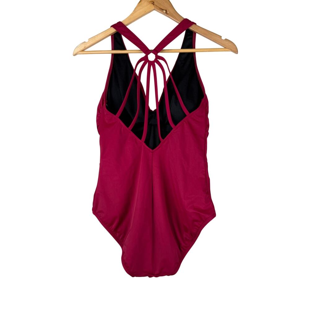 Magicsuit NWT Dark PINK Drew One Piece Swimsuit Size 10 Wireless Bra Strappy - Picture 4 of 14